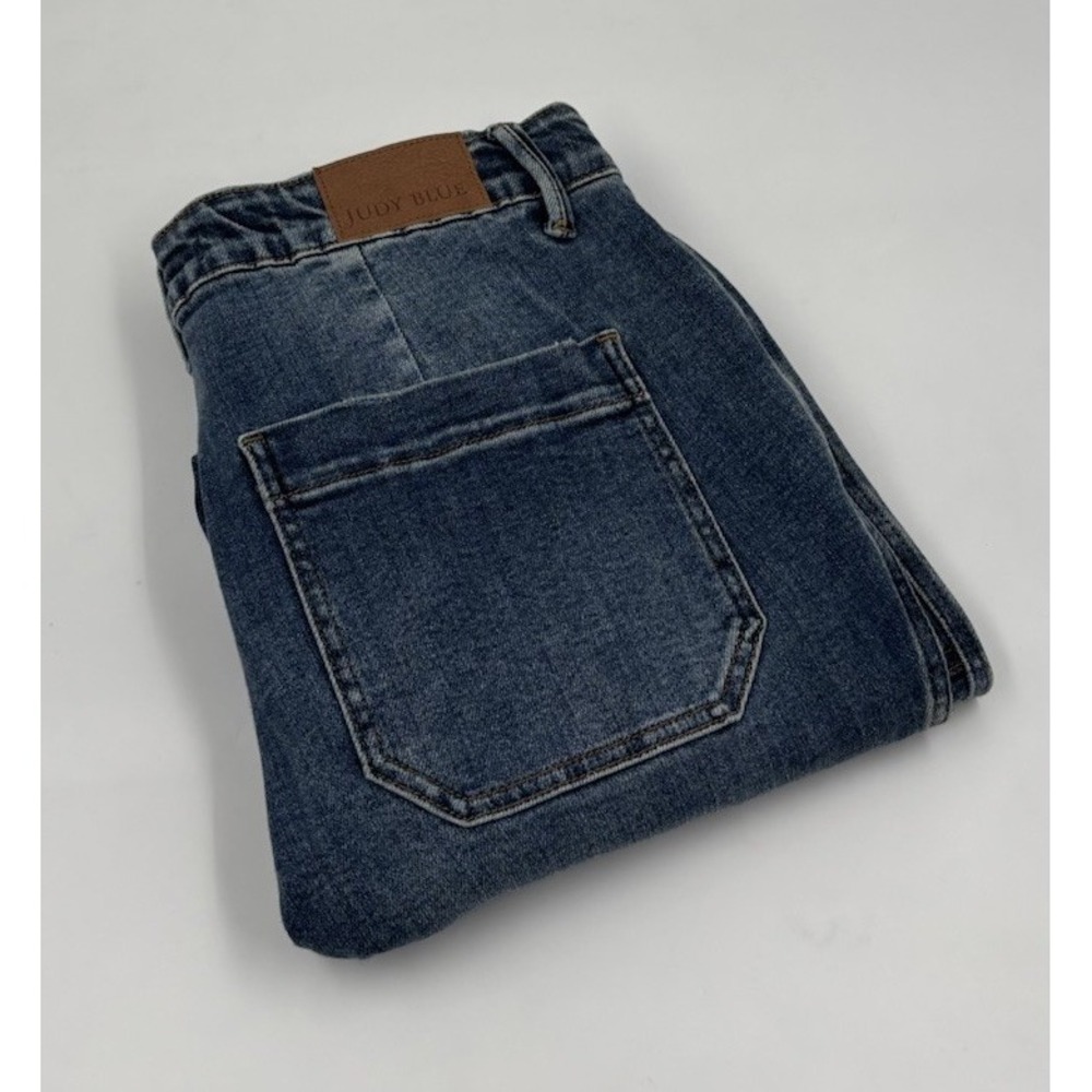 Judy Blue Women's 11/30 Blue High-Rise Denim Jogger Ankle Jean Pants‎